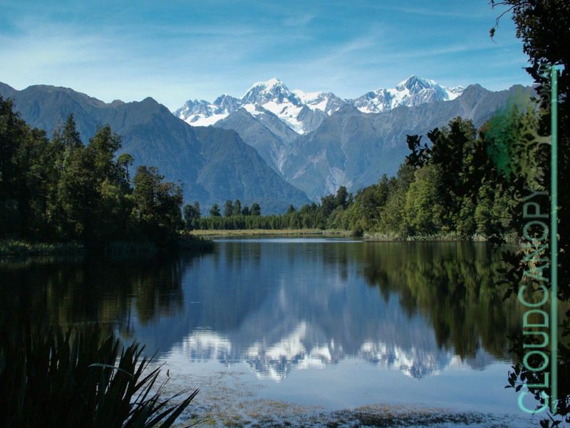 Southern Alps from Lake Matheson
